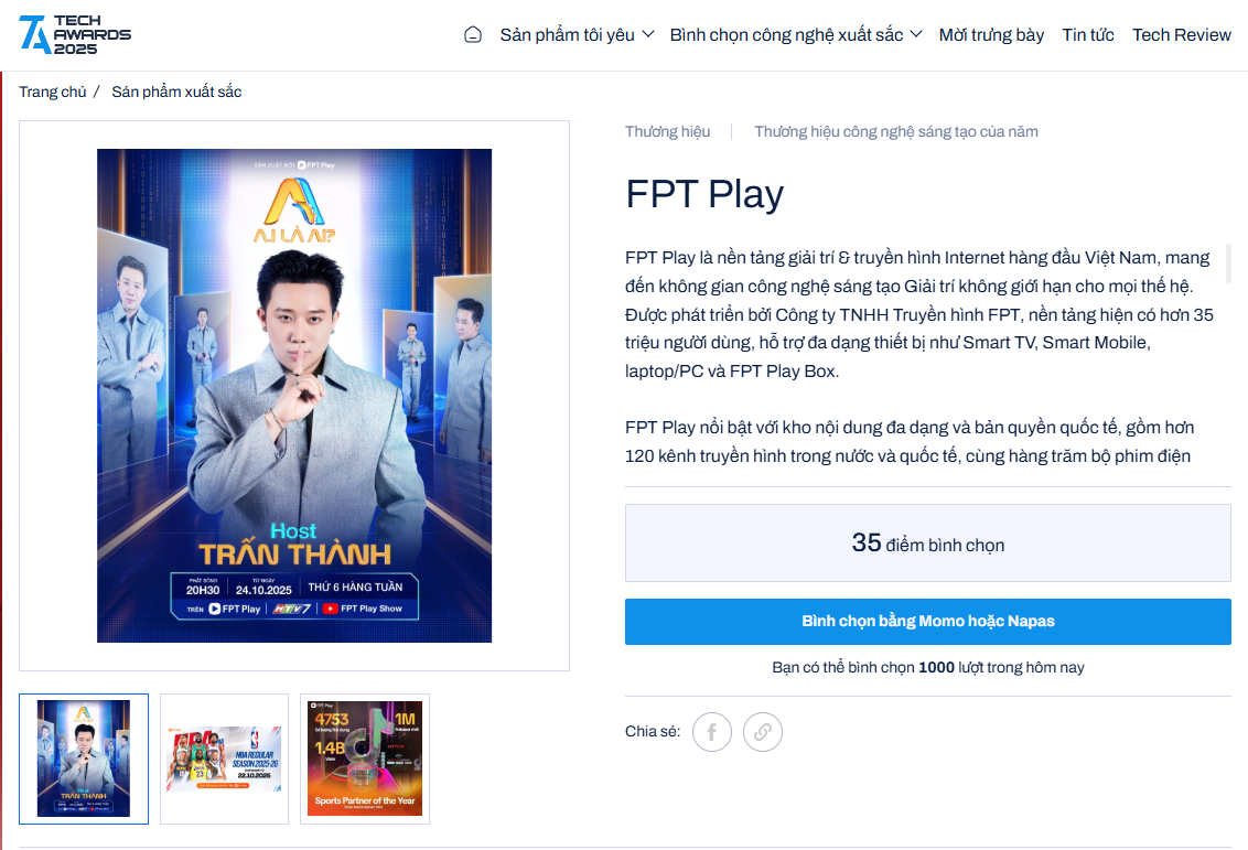 FPT Play nền tảng giải trí không giới hạn 